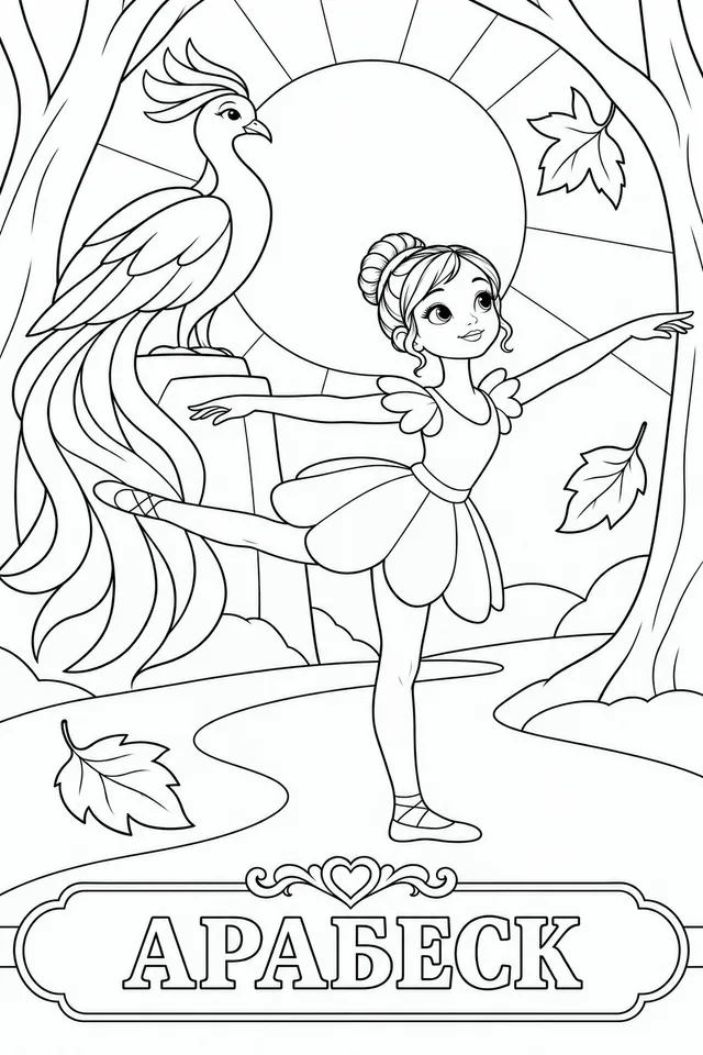 Новая раскраска «Арабеск» из игры Lil Ballerine